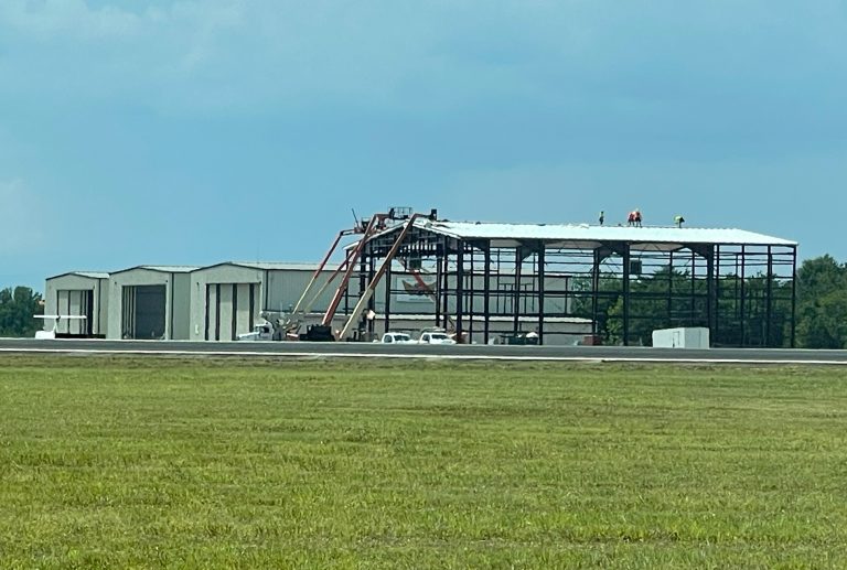 Hickory Airport Two Hangars